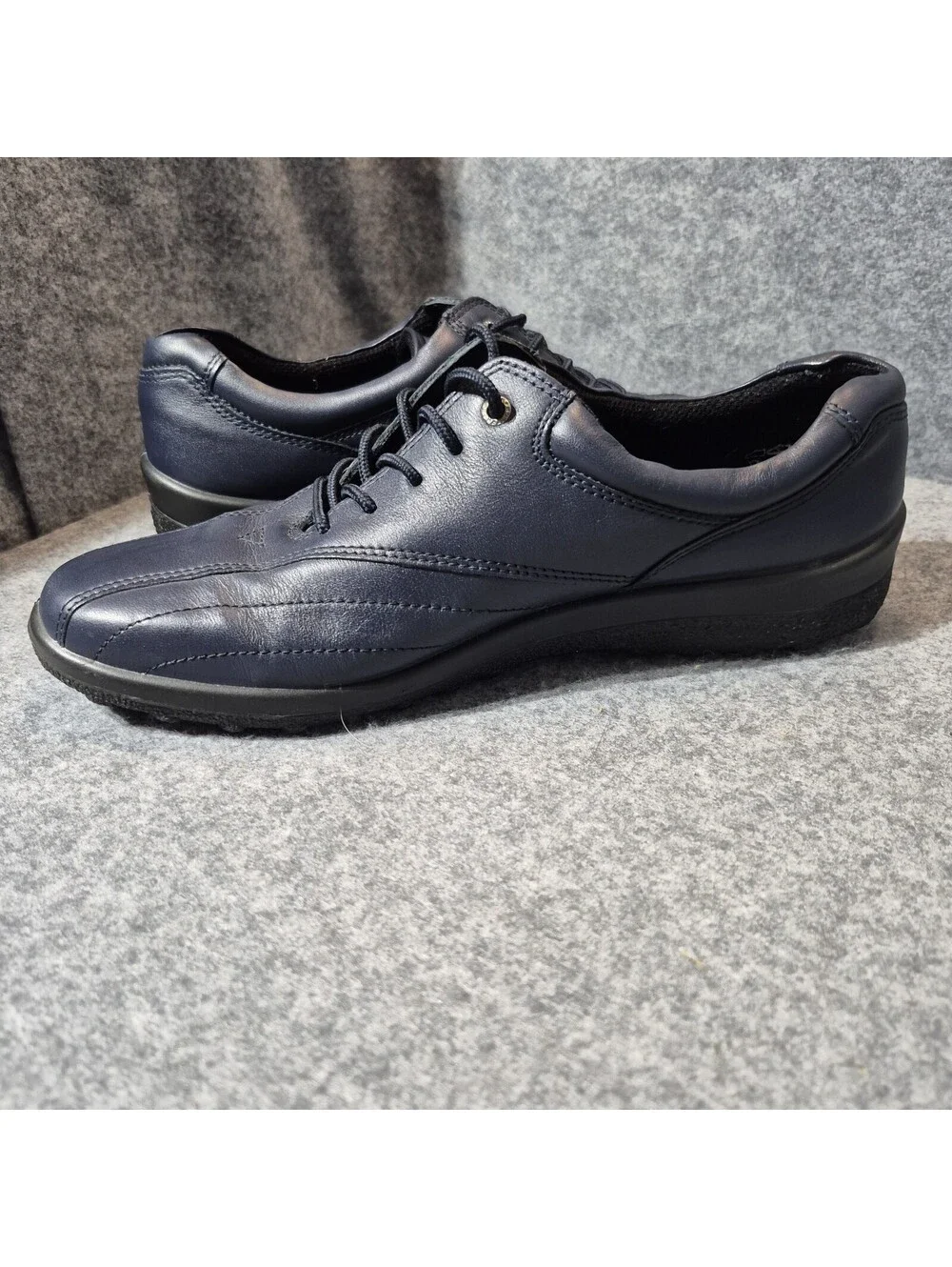 HOTTER Tone ENGLAND us 9.5 Navy Leather Comfort Concept Sneaker Shoe